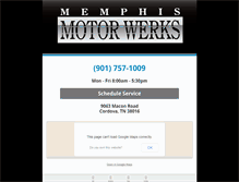 Tablet Screenshot of memphismotorwerks.com